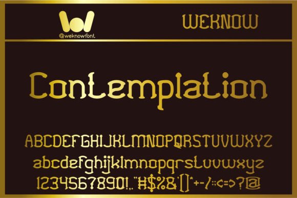 Contemplation Font for Creative Projects