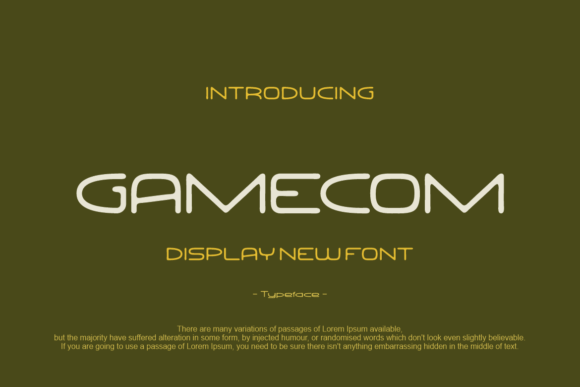 Gamecom Font for Creative Makers