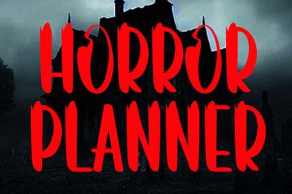 Horror Planner Font Review