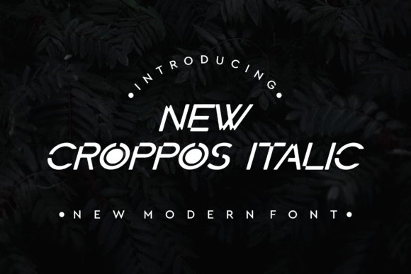 New Croppos Italic Font