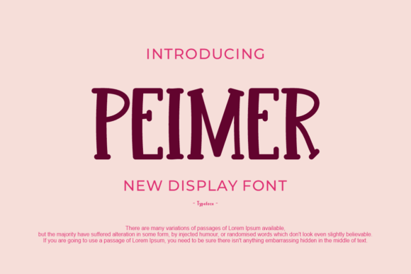 Peimer: A Whimsical Display Font