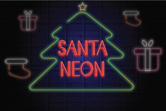 Santa Neon Font for Bold Campaigns